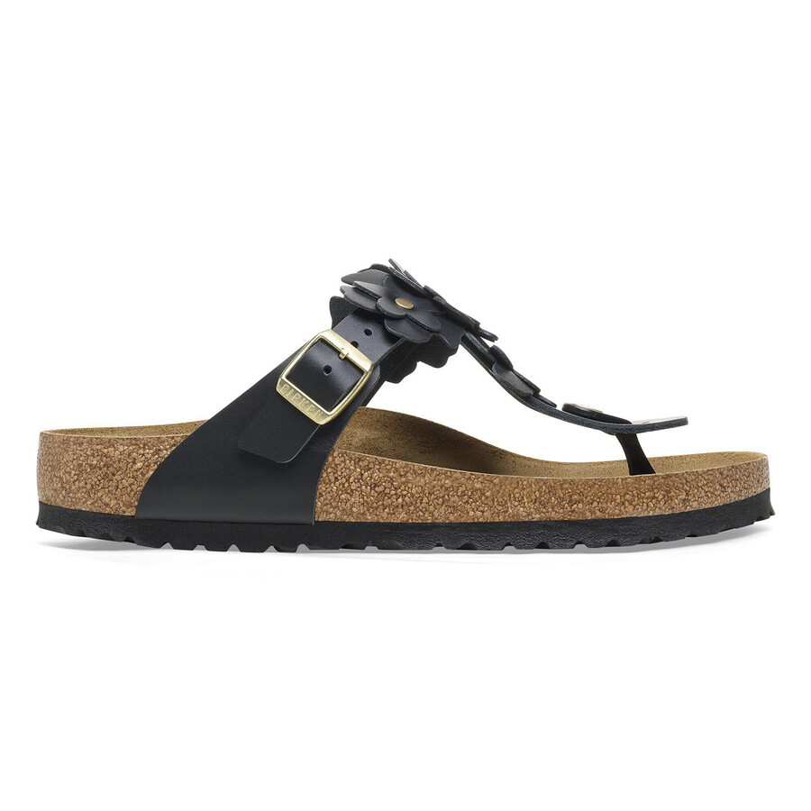 gizeh flower embellishment natural leather