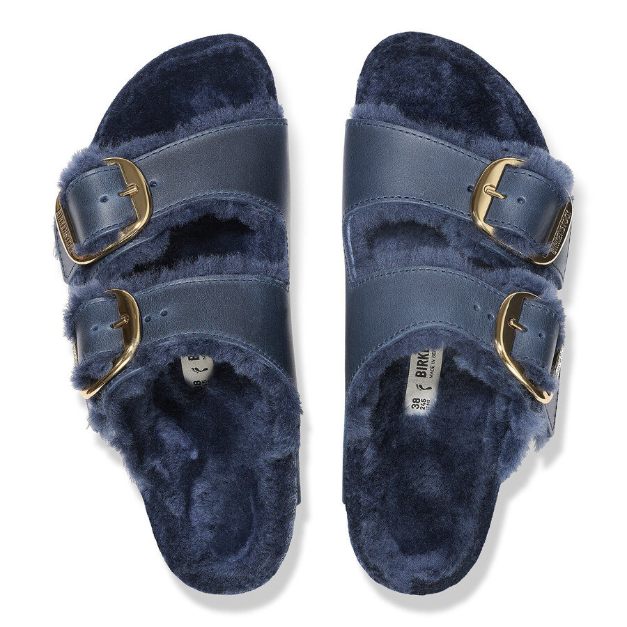 arizona big buckle shearling oiled leather midnight