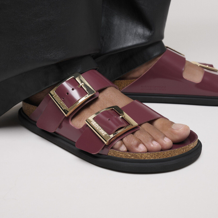 arizona droplet buckle natural leather patent