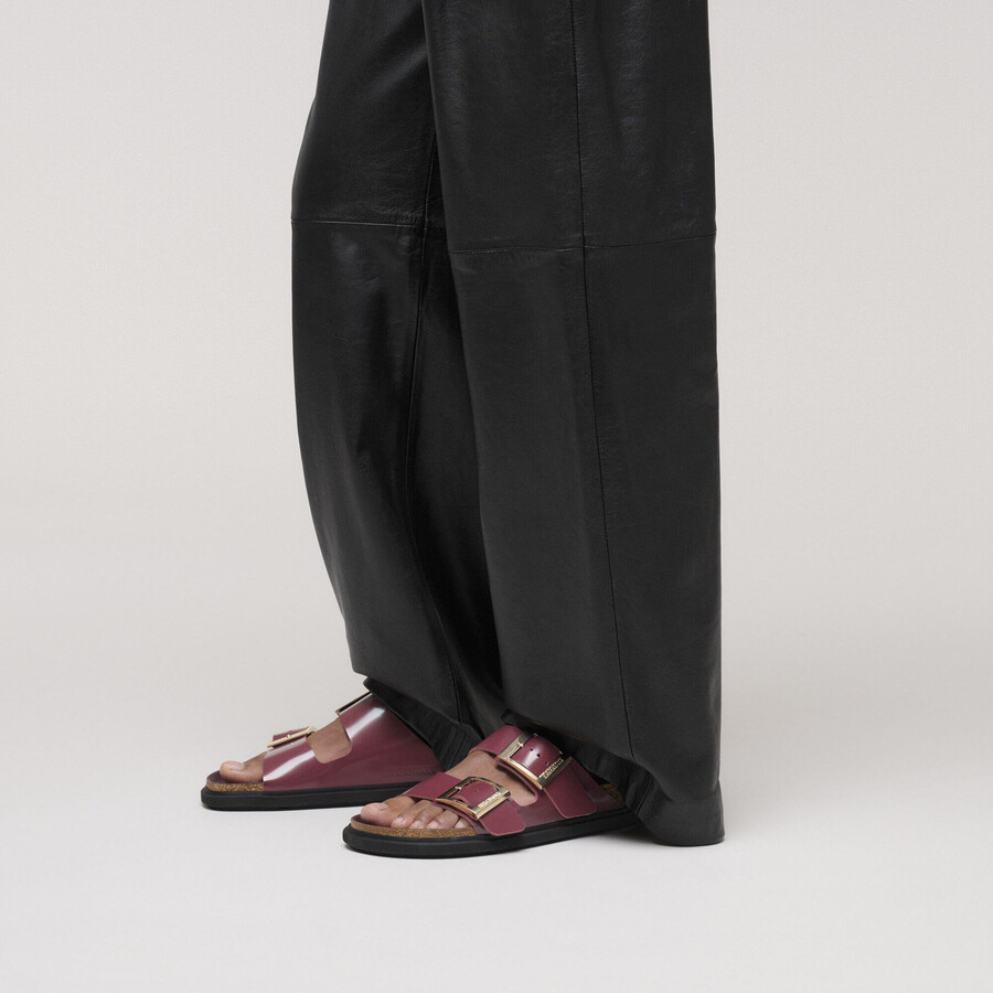 arizona droplet buckle natural leather patent